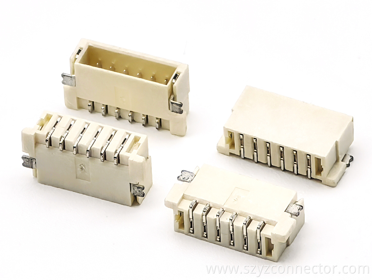 SHJ1.0mm Wafer Horizontal SMT Type 3711K Pin header Connector 6P